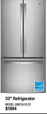Home Depot 33 Refrigerator offer