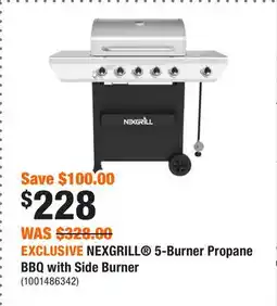 Home Depot EXCLUSIVE NEXGRILL 5-Burner Propane BBQ with Side Burner offer