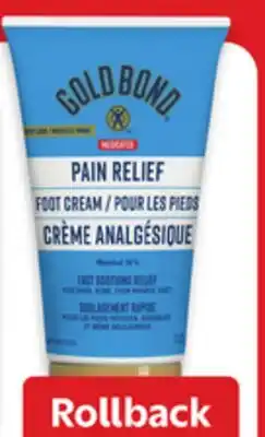 Walmart Gold Bond medicated foot cream 113 g offer