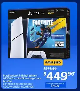 Walmart PlayStation 5 digital edition 825GB Fortnite Flowering Chaos bundle offer