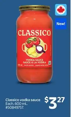 Walmart Classico vodka sauce offer