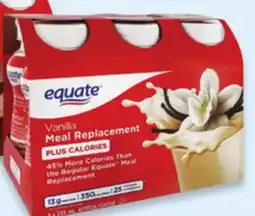 Walmart Equate Plus Calories meal replacement shakes offer