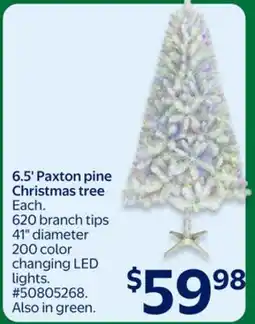 Walmart 6.5' Paxton pine Christmas tree offer