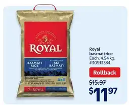 Walmart Royal basmati rice offer