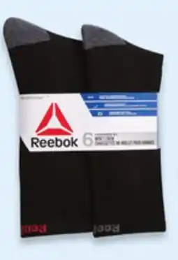 Walmart Reebok Men's sport socks 6-pack offer