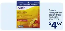 Walmart Equate honey lemon cough drops offer