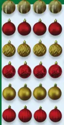 Walmart 24-Count shatterproof ornaments offer