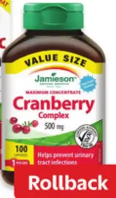 Walmart Jamieson cranberry complex 100s offer