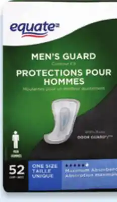 Walmart Equate incontinence guard for men 52s offer