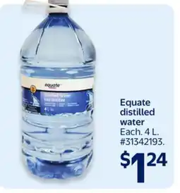 Walmart Equate distilled water offer