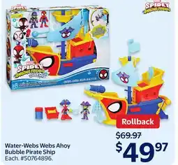 Walmart Water-Webs Webs Ahoy Bubble Pirate Ship offer