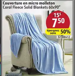 Sushi Shop Coral Fleece Solid Blankets 60x90 offer