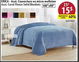 Sushi Shop Asst. Coral Fleece Solid Blankets offer