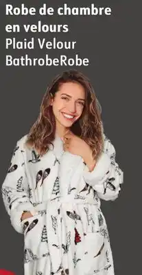 Sushi Shop Plaid Velour BathrobeRobe offer