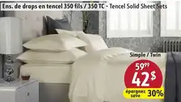 Sushi Shop 350 TC - Tencel Solid Sheet Sets Twin offer