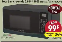 Sushi Shop MASSIMO Microwave 0.9 Pi/3 1000 watts offer