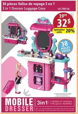 Sushi Shop 3 in 1 Dresser Luggage Case offer