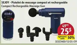 Sushi Shop SEJOY - Pistolet de massage compact et rechargeable offer