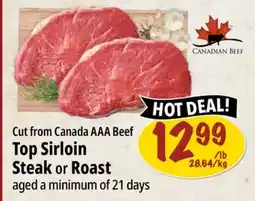 Farm Boy Top Sirloin Steak or Roast offer