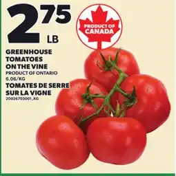 Independent Grocer GREENHOUSE TOMATOES ON THE VINE offer