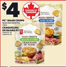 Independent Grocer PC NAAN CRISPS, 170 G offer