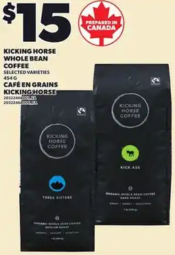 Independent Grocer KICKING HORSE WHOLE BEAN COFFEE, 454 G offer