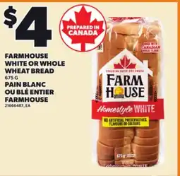 Independent Grocer FARMHOUSE WHITE OR WHOLE WHEAT BREAD, 675 G offer