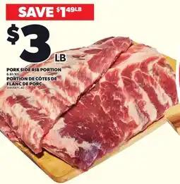 Independent Grocer PORK SIDE RIB PORTION offer