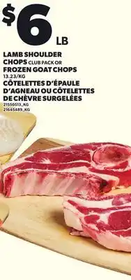 Independent Grocer LAMB SHOULDER CHOPS CLUB PACK OR FROZEN GOAT CHOPS offer
