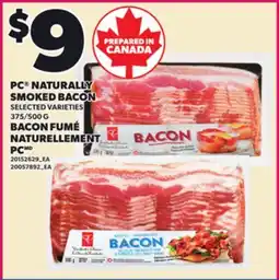 Independent Grocer PC NATURALLY SMOKED BACON, 375/500 G offer
