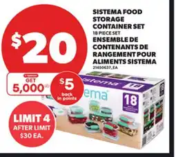 Independent Grocer SISTEMA FOOD STORAGE CONTAINER SET, 18 PIECE SET offer