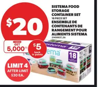 Independent Grocer SISTEMA FOOD STORAGE CONTAINER SET, 18 PIECE SET offer
