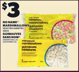 Independent Grocer NO NAME MARSHMALLOWS, 400 G offer