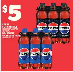 Independent Grocer PEPSI SOFT DRINKS, 6X710 ML offer
