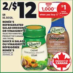Independent Grocer RENÉE'S REFRIGERATED SALAD DRESSING OR VINAIGRETTE, 350/355 ML offer