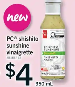 Fortinos PC SHISHITO SUNSHINE VINAIGRETTE, 350 mL offer