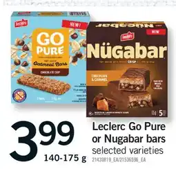 Fortinos LECLERC GO PURE OR NUGABAR BARS, 140-175 g offer