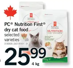 Fortinos PC NUTRITION FIRST DRY CAT FOOD, 4 kg offer