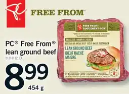 Fortinos PC FREE FROM LEAN GROUND BEEF, 454 G offer