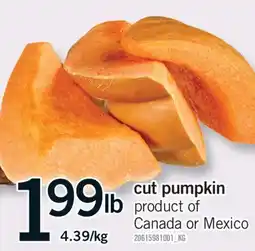Fortinos CUT PUMPKIN offer