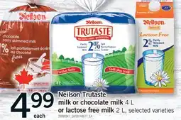 Fortinos NEILSON TRUTASTE MILK OR CHOCOLATE MILK, 4 L OR LACTOSE FREE MILK, 2 L offer