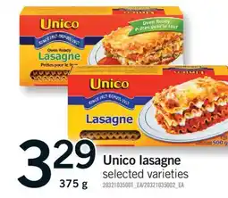 Fortinos UNICO LASAGNE, 375 G offer