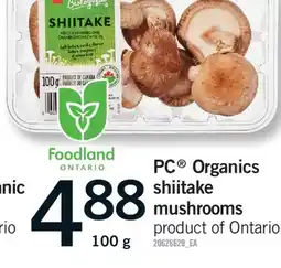 Fortinos PC ORGANICS SHIITAKE MUSHROOMS, 100 g offer
