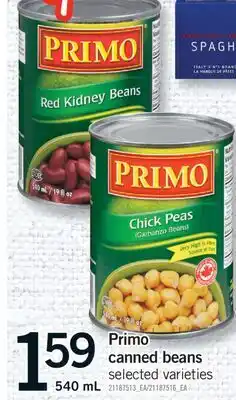 Fortinos PRIMO CANNED BEANS, 540 mL offer