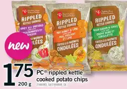 Fortinos PC RIPPLED KETTLE COOKED POTATO CHIPS, 200 g offer