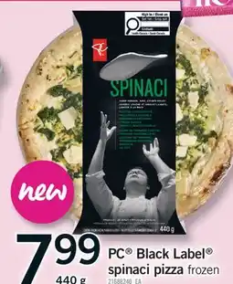 Fortinos PC BLACK LABEL SPINACI PIZZA, 440 g offer