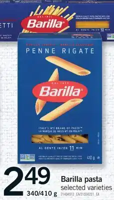 Fortinos BARILLA PASTA, 340/410 g offer