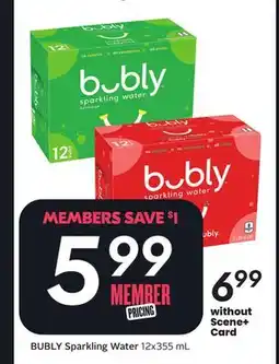Sobeys BUBLY Sparkling Water offer