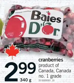 Fortinos CRANBERRIES, 340 g offer