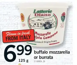 Fortinos BUFFALO MOZZARELLA OR BURRATA, 125 g offer